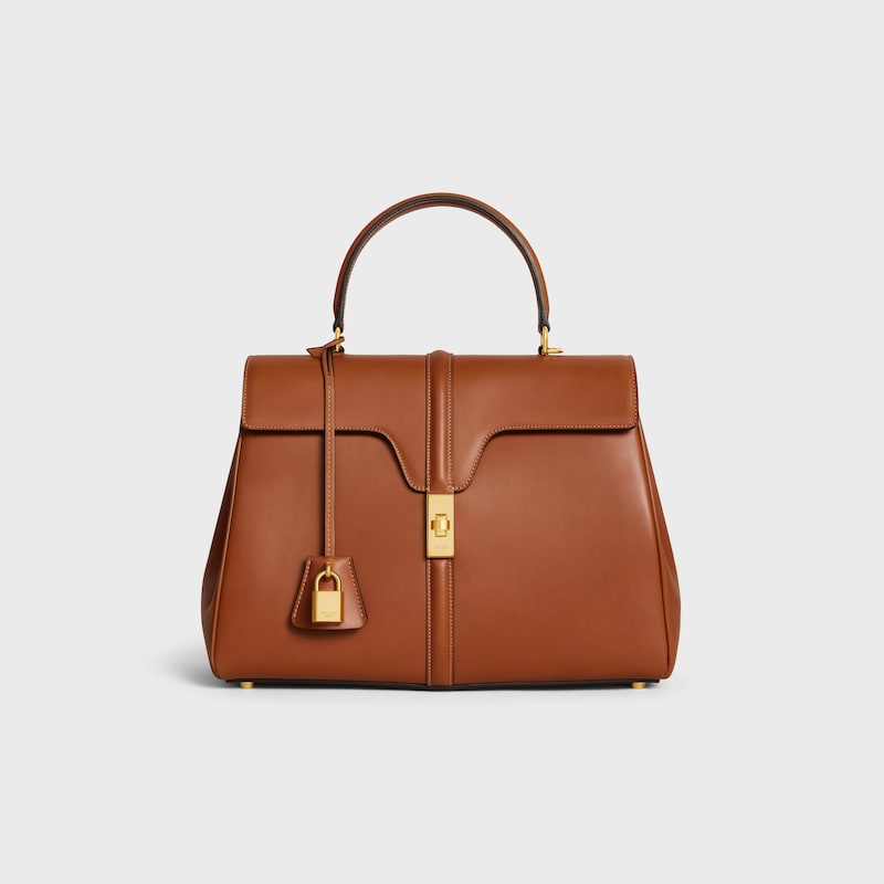 borsa classique 16 in pelle di vitello naturale