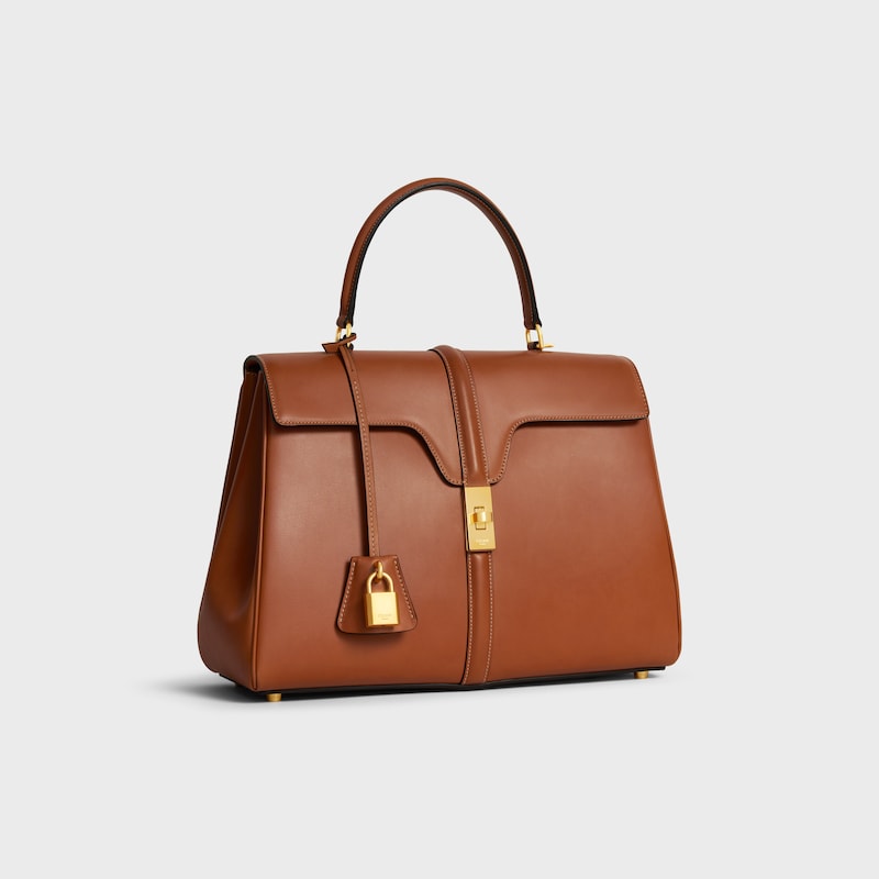 borsa classique 16 in pelle di vitello naturale