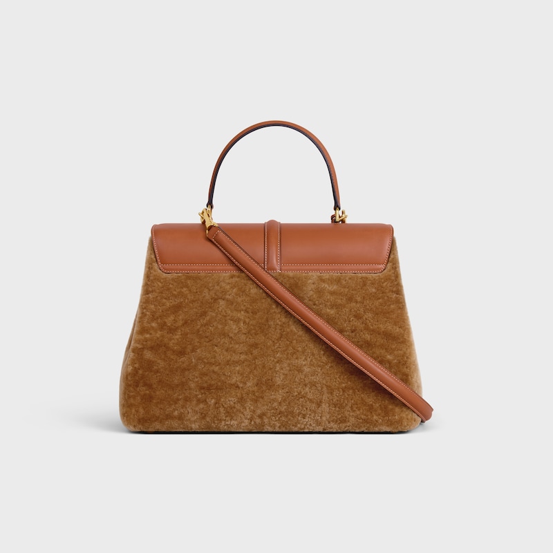 borsa classique 16 in shearling e pelle di vitello