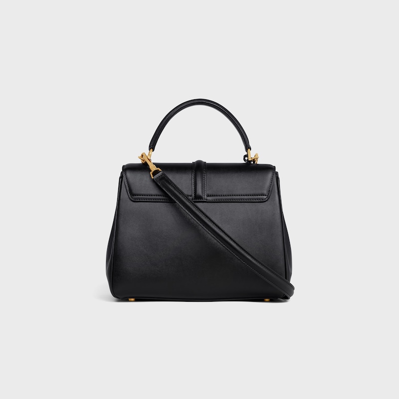 borsa piccola 16 in pelle di vitello satinata
