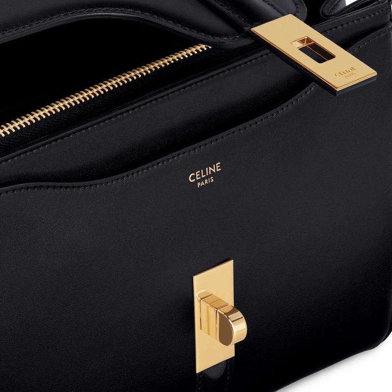 borsa piccola 16 in pelle di vitello satinata