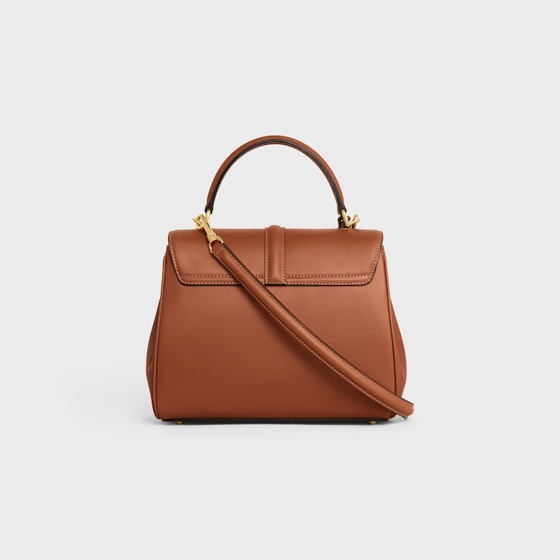 borsa piccola 16 in pelle di vitello naturale