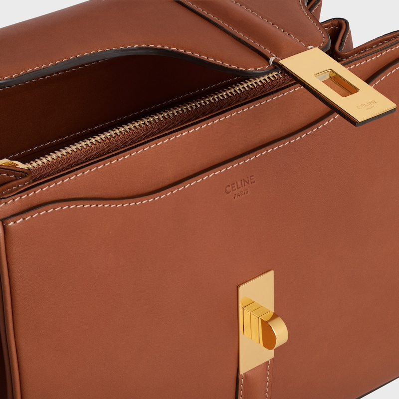 borsa piccola 16 in pelle di vitello naturale