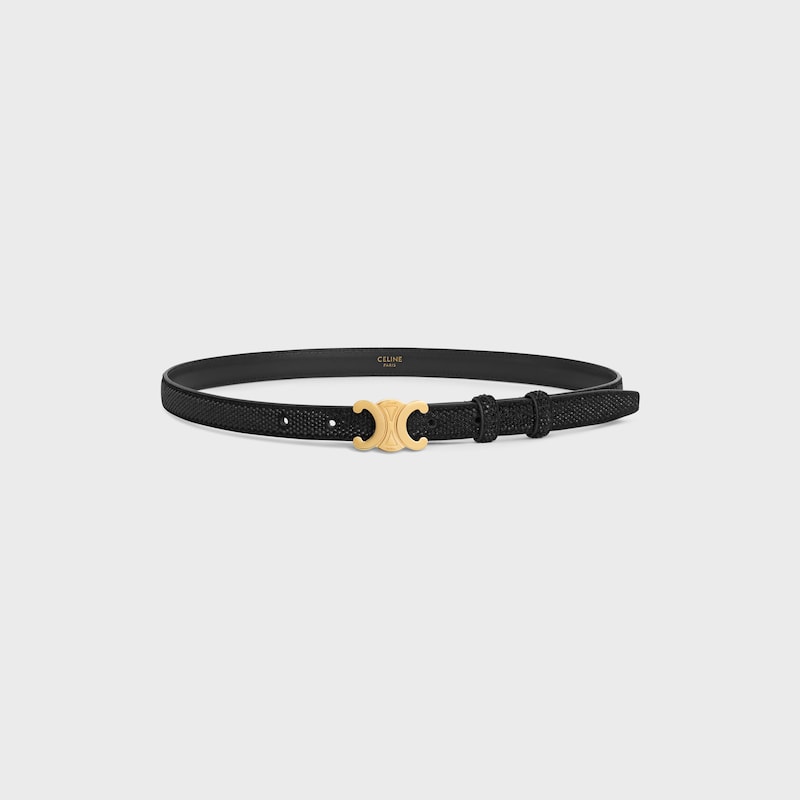 cintura triomphe piccola 18mm in vitello scamosciato con strass