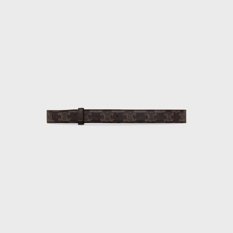 cinturino reversibile 25mm in pelle taurillon e amp tela trionfo