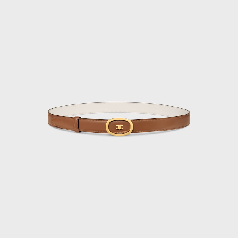 cintura celine alix reversibile media da 25 mm in taurillon