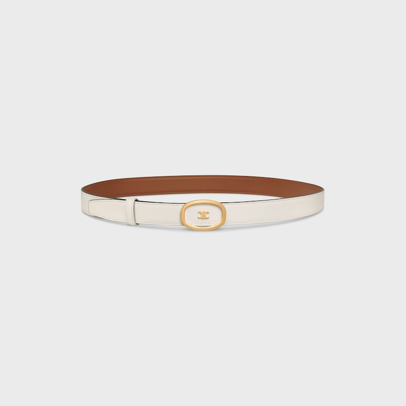 cintura celine alix reversibile media da 25 mm in taurillon