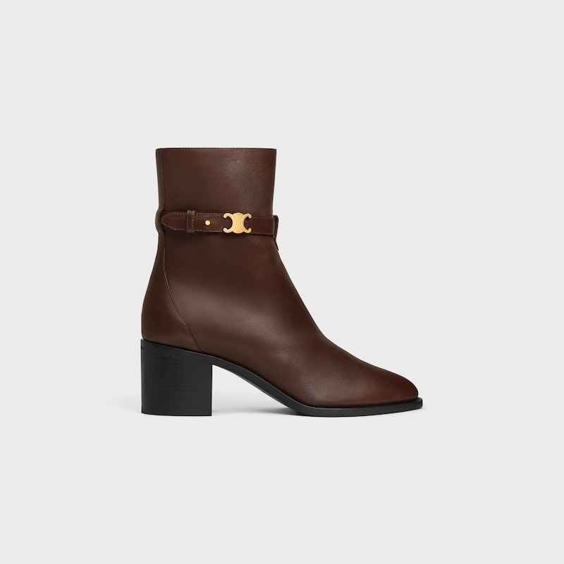 stivale celine garance triomphe con cinturino in pelle di vitello