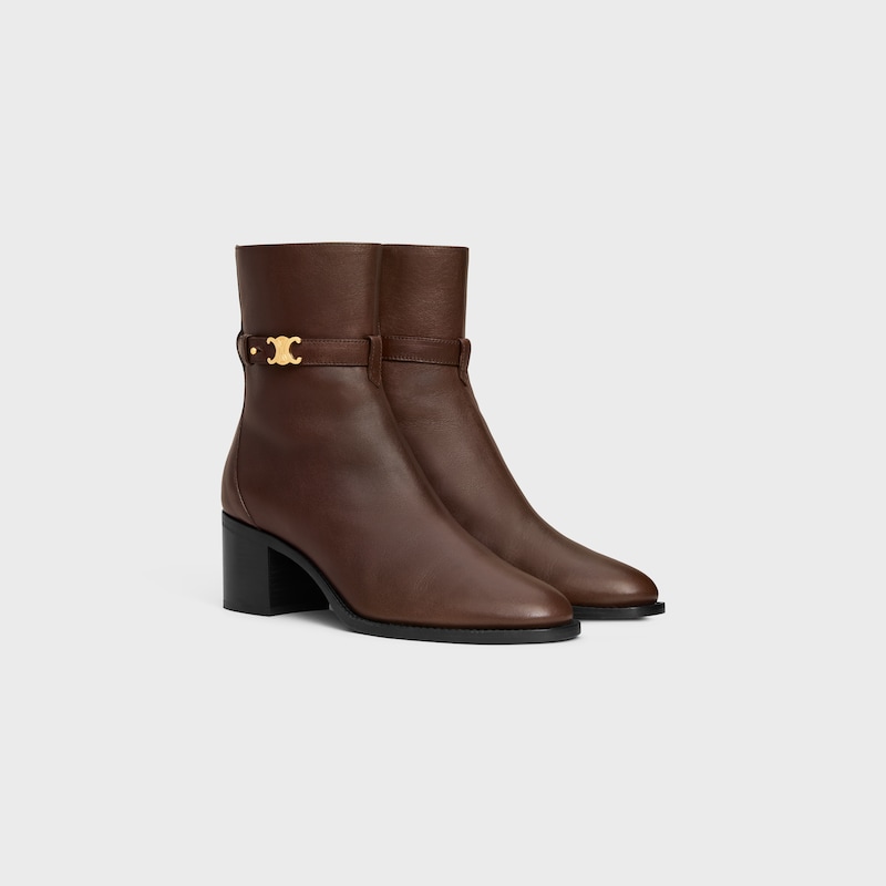 stivale celine garance triomphe con cinturino in pelle di vitello