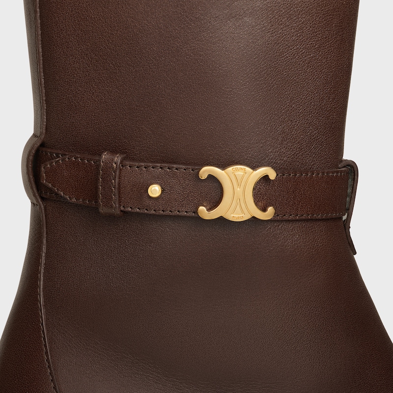 stivale celine garance triomphe con cinturino in pelle di vitello