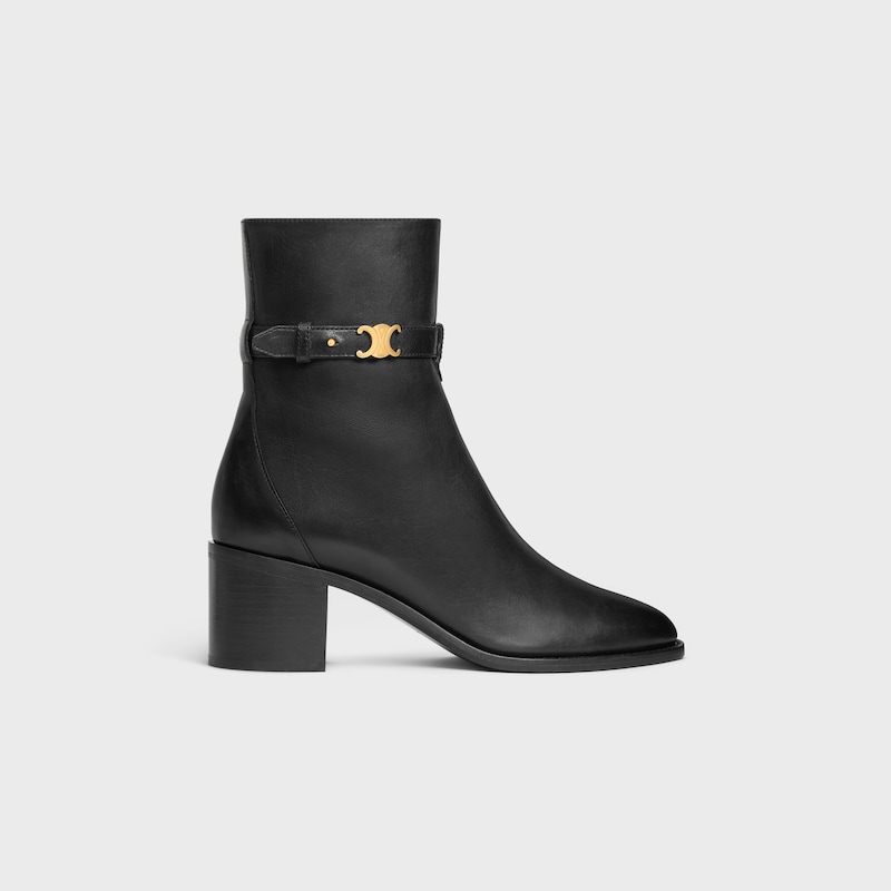 stivale celine garance triomphe con cinturino in pelle di vitello