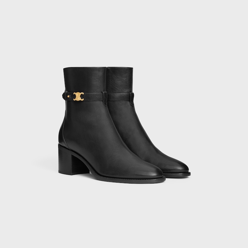 stivale celine garance triomphe con cinturino in pelle di vitello