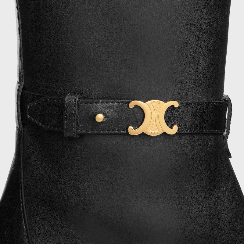 stivale celine garance triomphe con cinturino in pelle di vitello