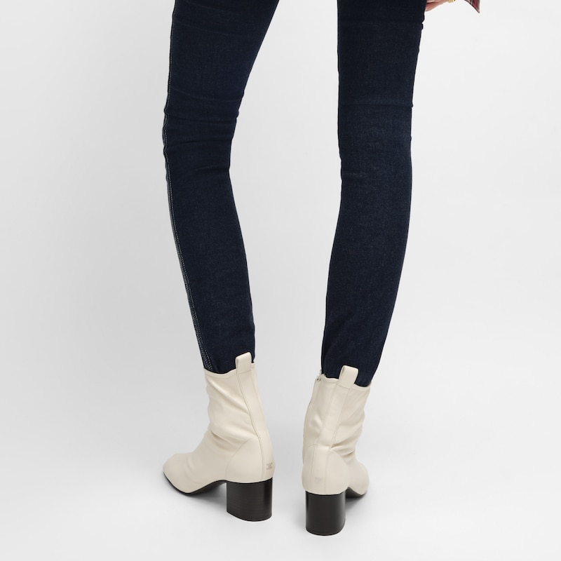 cheri - stivale con zip in pelle di agnello elasticizzata