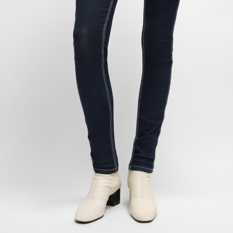 cheri - stivale con zip in pelle di agnello elasticizzata