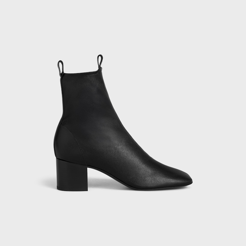 cheri - stivale con zip in pelle di agnello elasticizzata