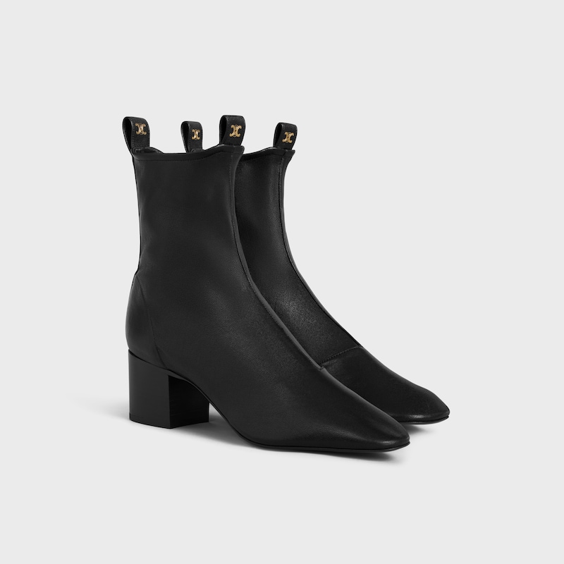 cheri - stivale con zip in pelle di agnello elasticizzata