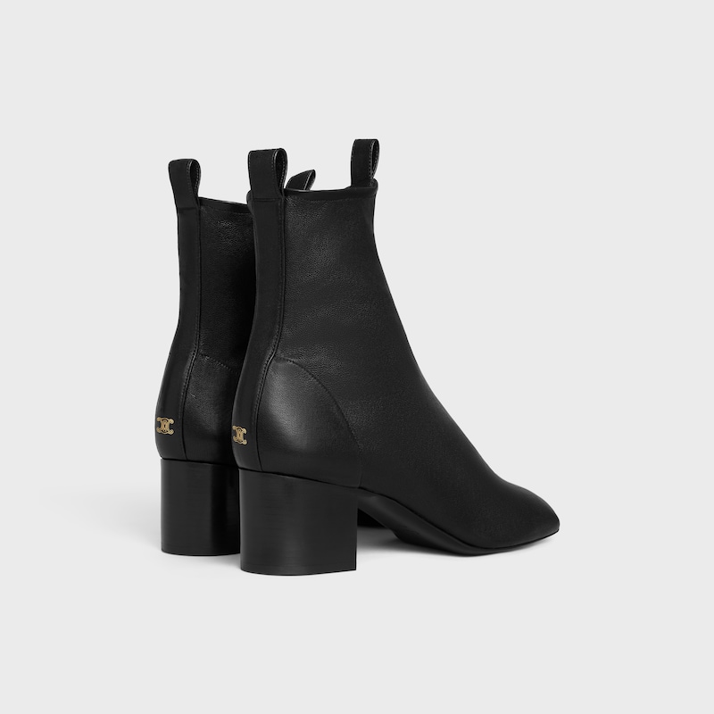cheri - stivale con zip in pelle di agnello elasticizzata