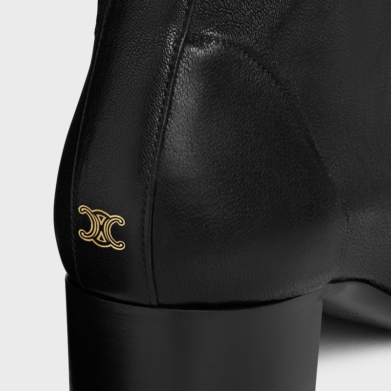 cheri - stivale con zip in pelle di agnello elasticizzata