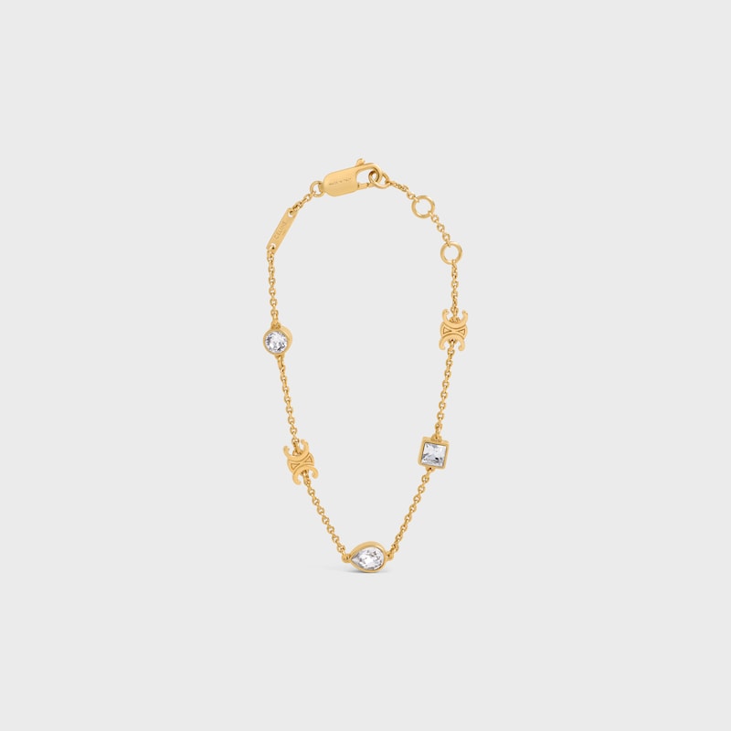 bracciale triomphe twinkle in strass e ottone con finitura oro