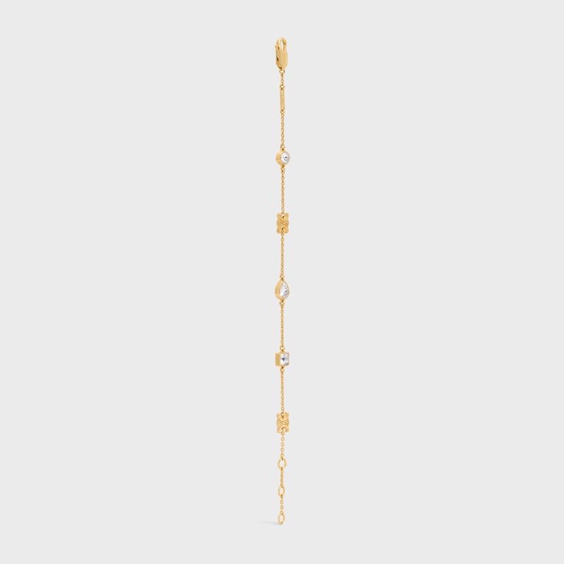 bracciale triomphe twinkle in strass e ottone con finitura oro