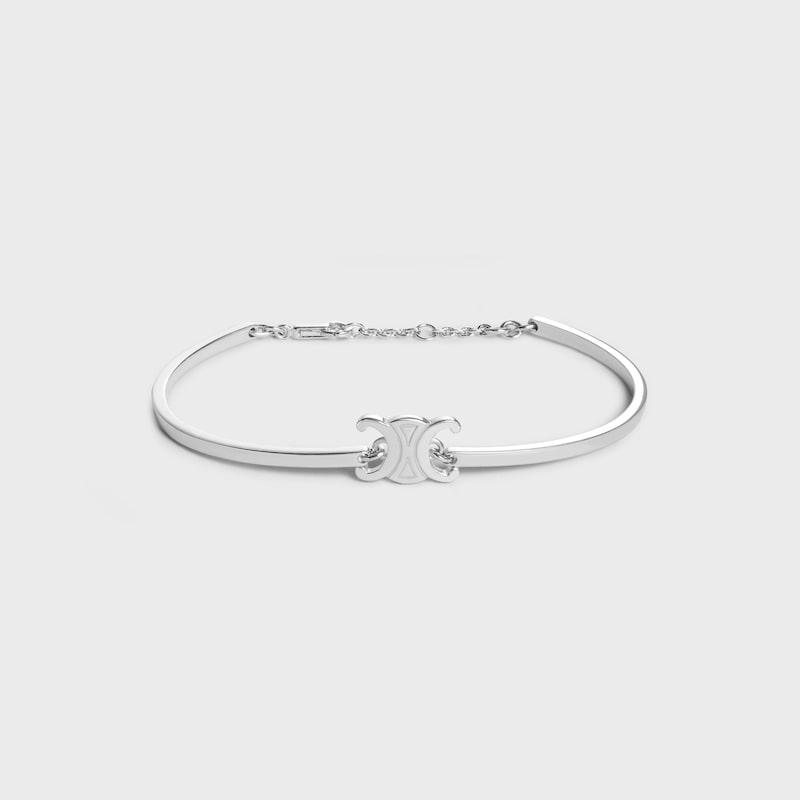 bracciale articolato triomphe in ottone con finitura rodio