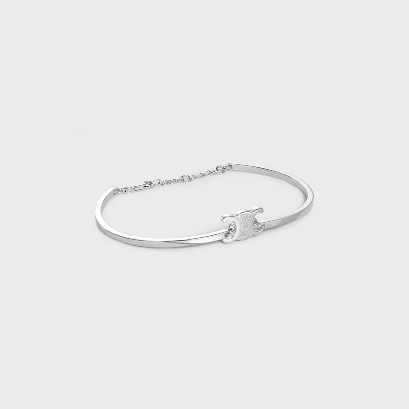 bracciale articolato triomphe in ottone con finitura rodio