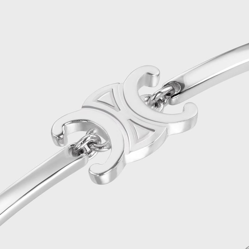 bracciale articolato triomphe in ottone con finitura rodio