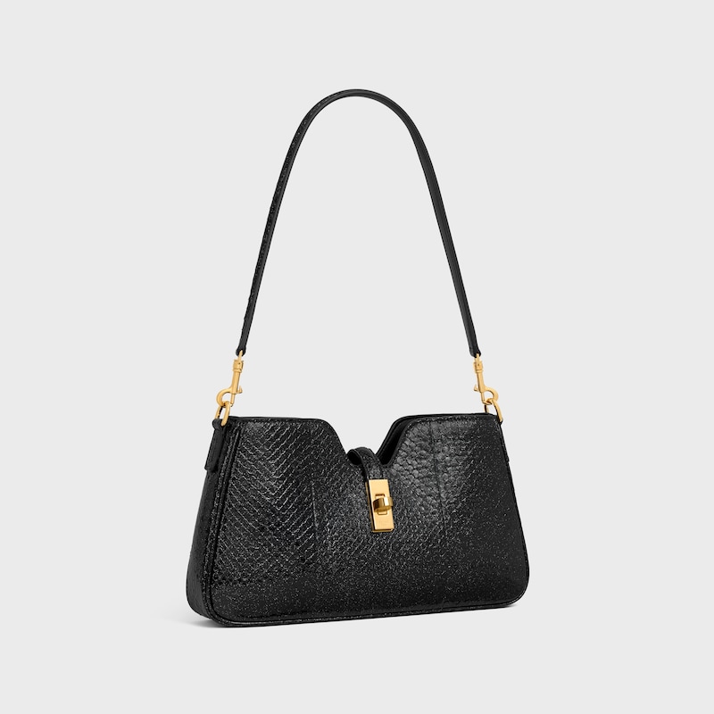 tracolla camille 16 soft in pitone glitter