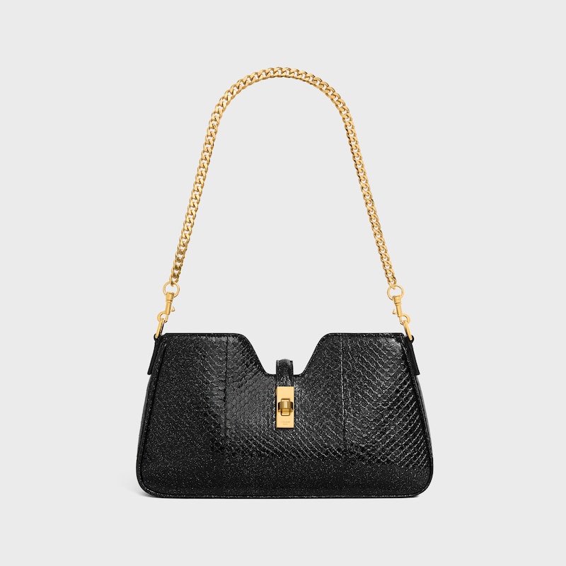 tracolla camille 16 soft in pitone glitter