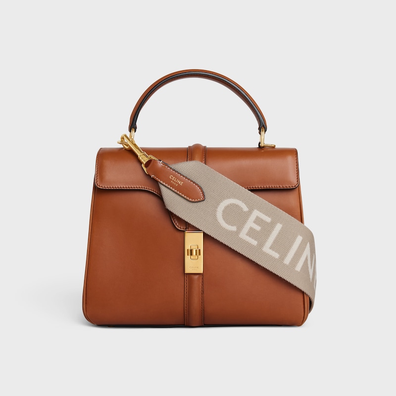 tracolla lunga in lana con jacquard celine