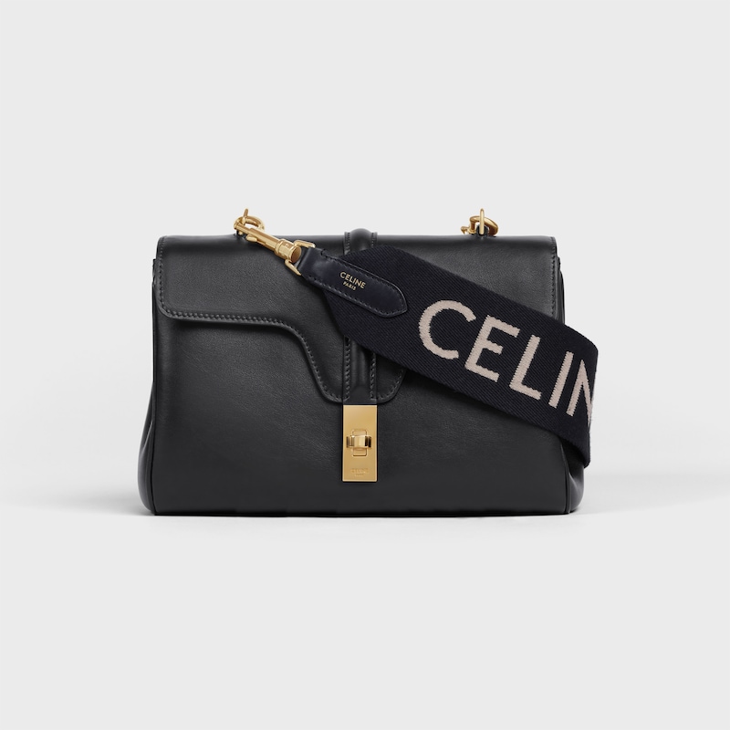 tracolla lunga in lana con jacquard celine