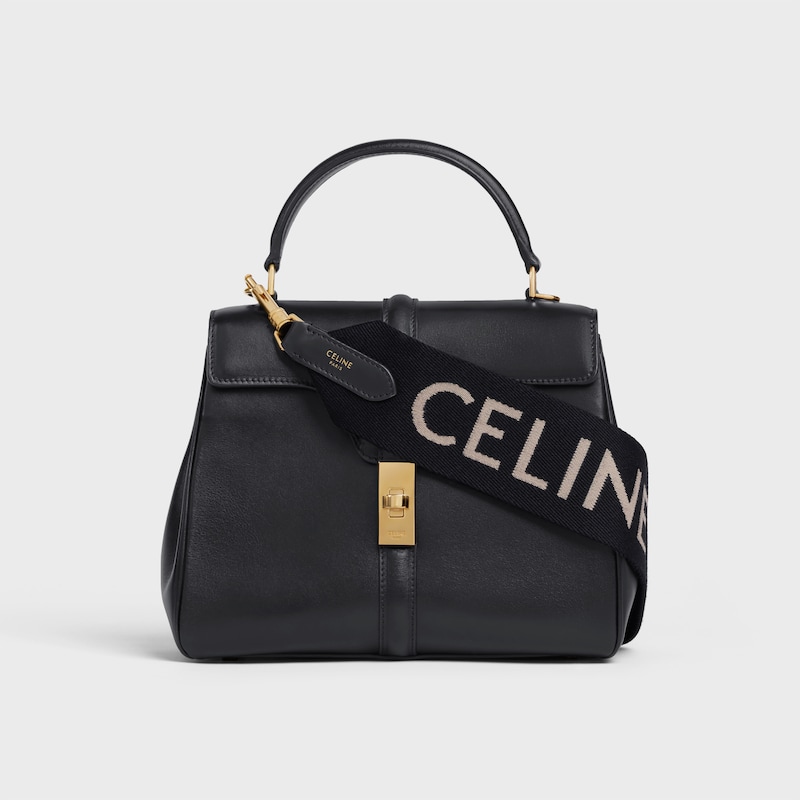tracolla lunga in lana con jacquard celine