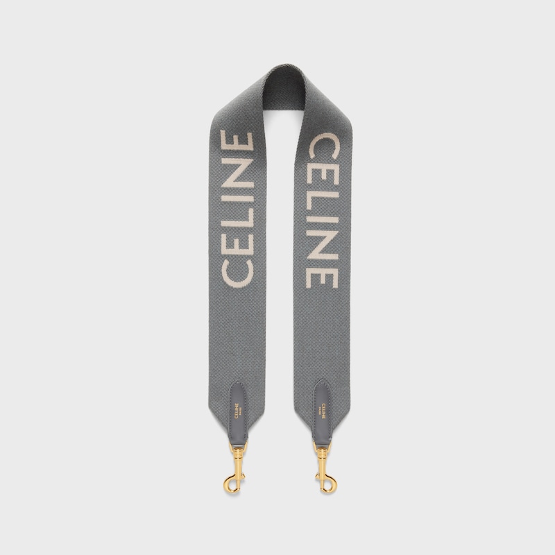 cinturino corto in lana con jacquard celine