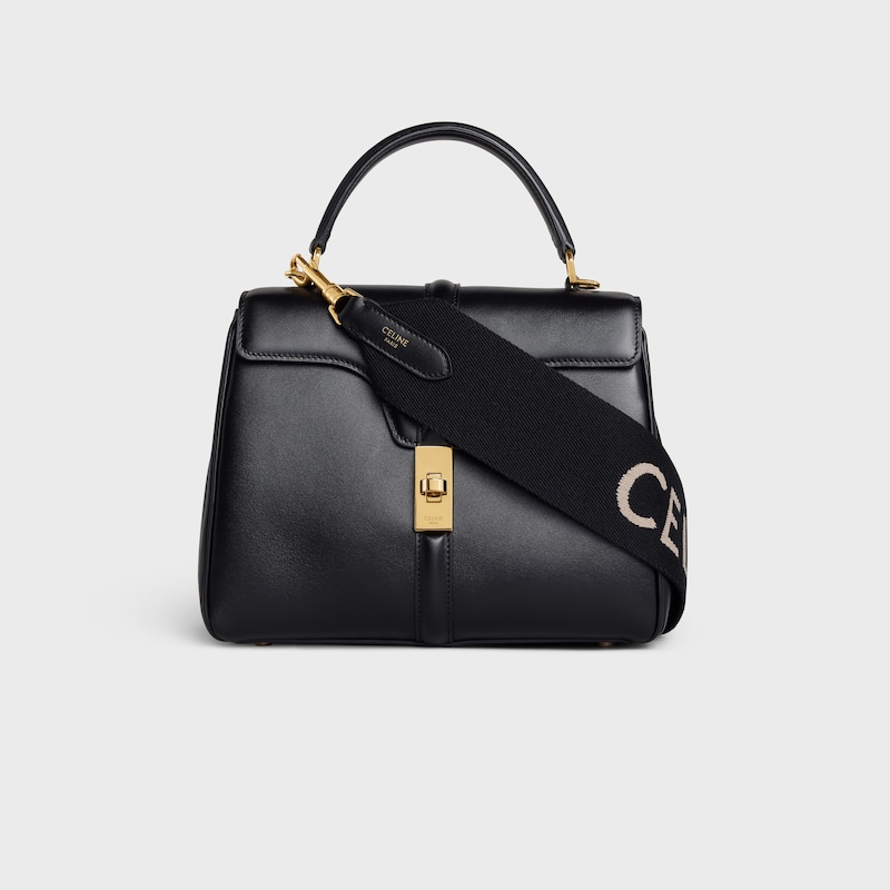 cinturino corto in lana con jacquard celine