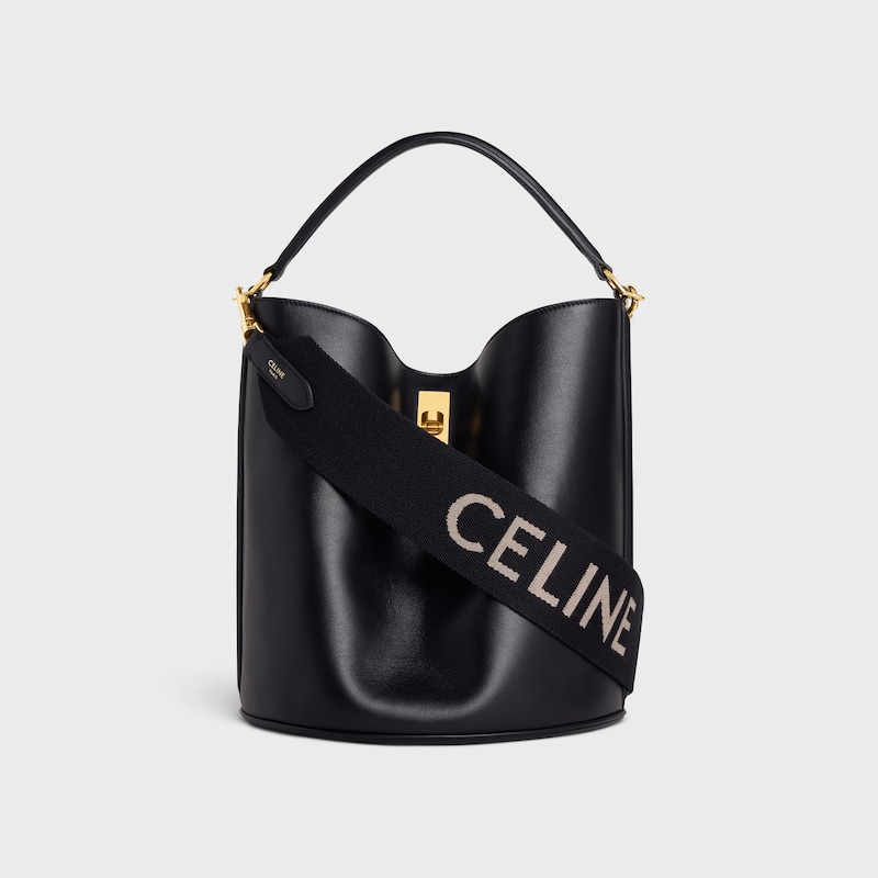 cinturino corto in lana con jacquard celine