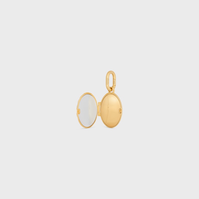 ciondolo celine charms elephant in ottone con finitura oro smalto e acciaio