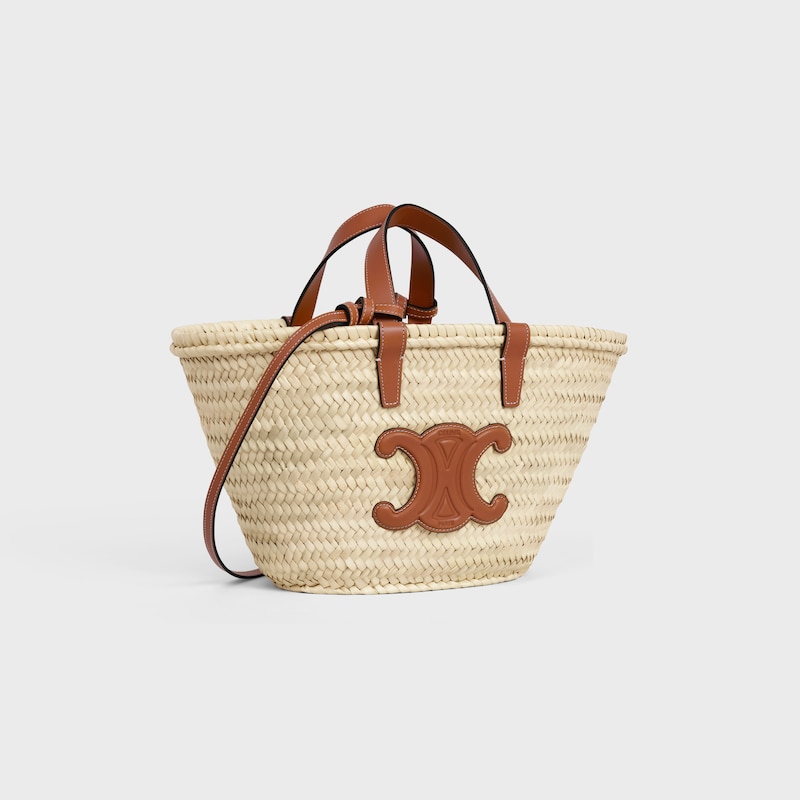 borsa classica celine per teen in foglie di palma e pelle di vitello