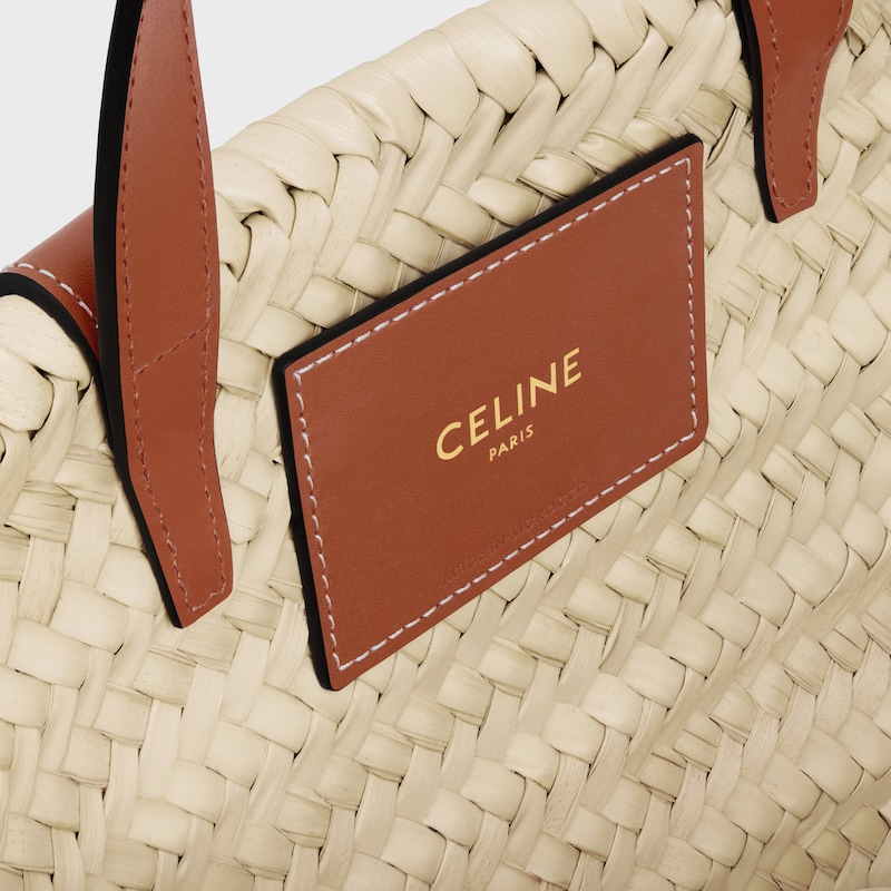 borsa classica celine per teen in foglie di palma e pelle di vitello