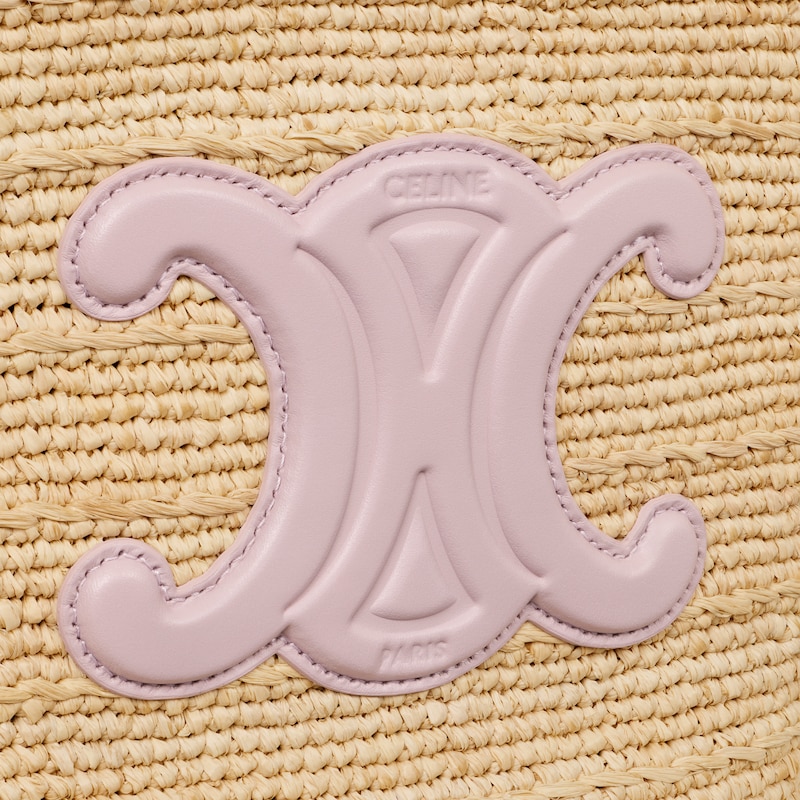 borsa a tracolla classica celine per adolescenti in raffia e pelle di vitello