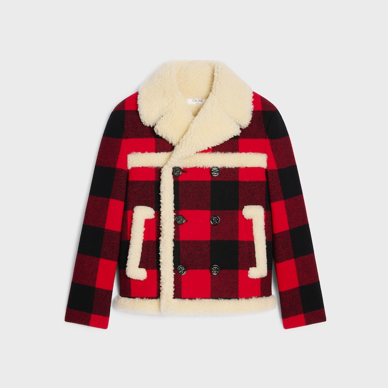 cappotto in lana a quadri