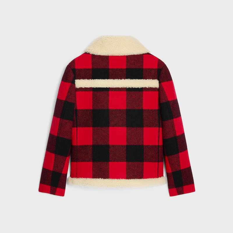 cappotto in lana a quadri