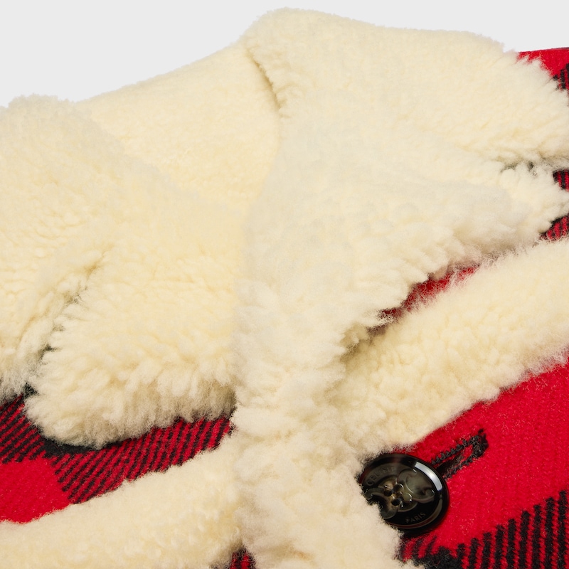 cappotto in lana a quadri