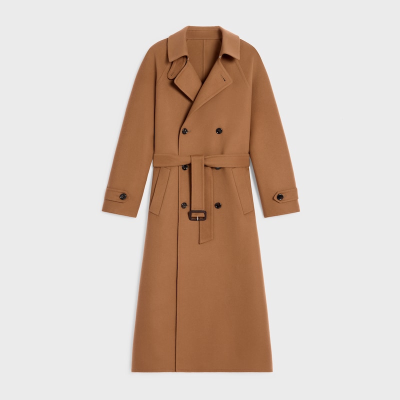 cappotto avvolto in lana cashmere double-face