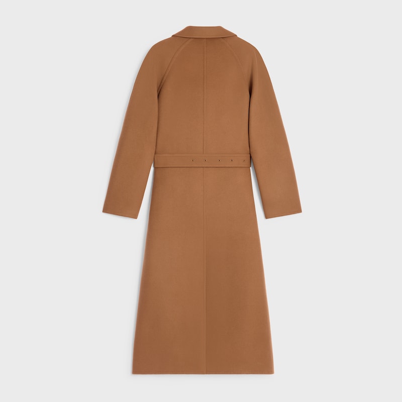 cappotto avvolto in lana cashmere double-face