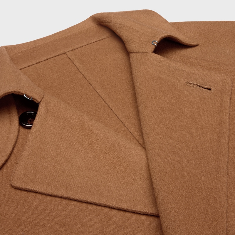 cappotto avvolto in lana cashmere double-face