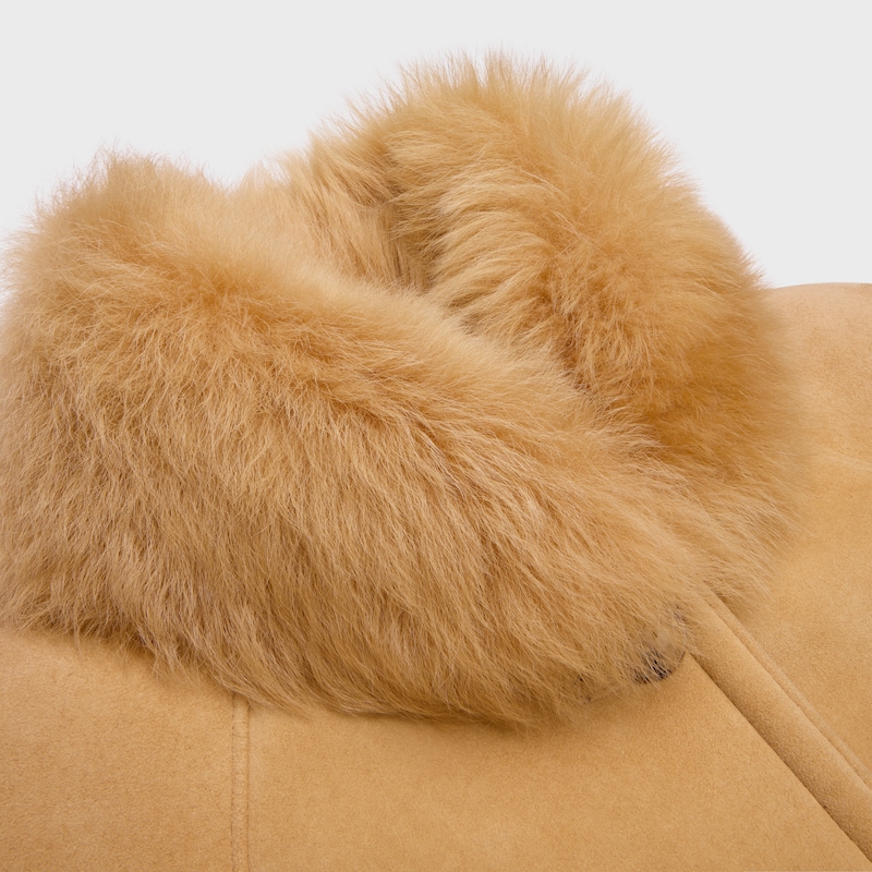 cappotto in pelle scamosciata