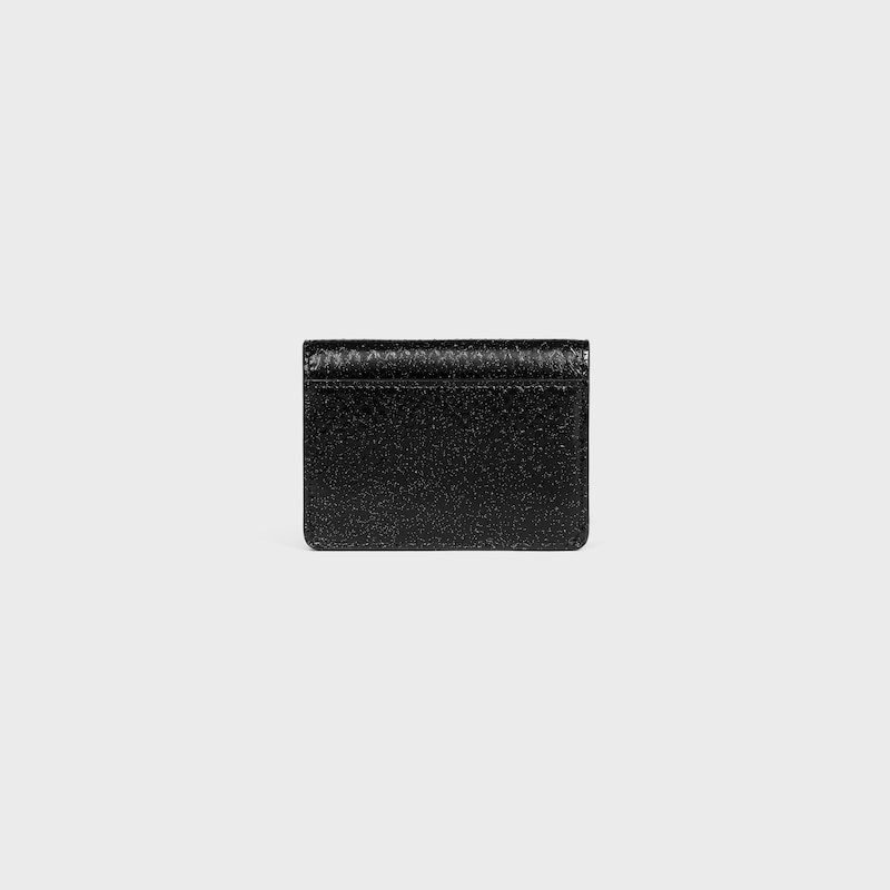 porta carte con patta triomphe in pitone