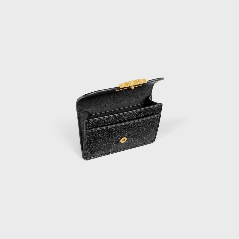 porta carte con patta triomphe in pitone