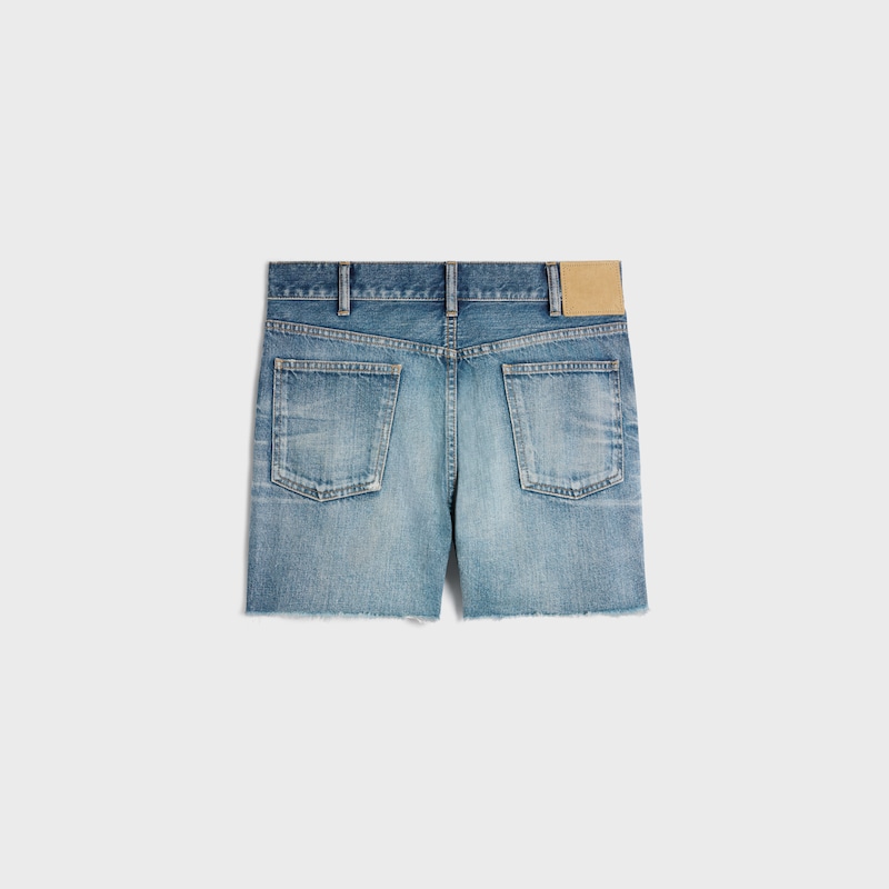 pantaloncini da skate in denim lavaggio cielo elettrico
